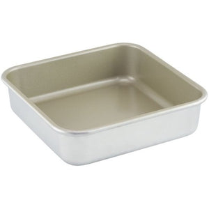 American Kitchen Cookware - 9" Square Cake Pan - Beige/Silver