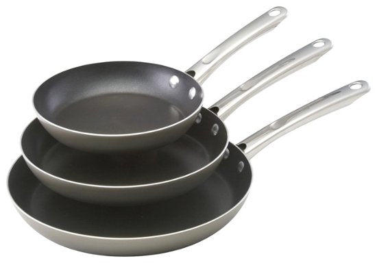 Farberware - 3-Piece Nonstick Skillet Set - Silver